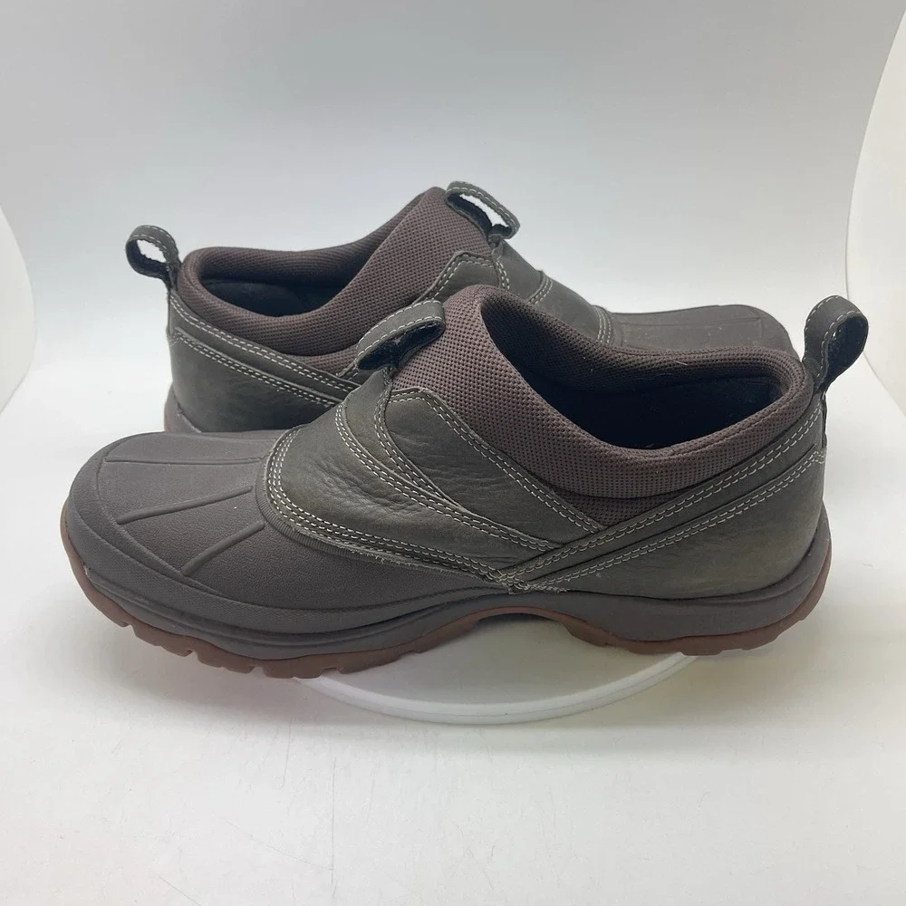 LL Bean Storm Chaser Tek 2.5 Mens 13M Brown Slip On Rubber Low Duck Boots 507173